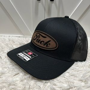 F*ck Laser engraved Richardson 112 trucker hat.